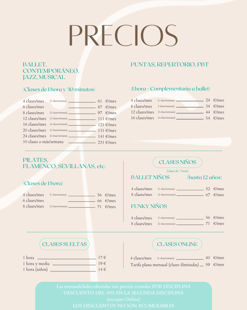 Tres en Danza Precios